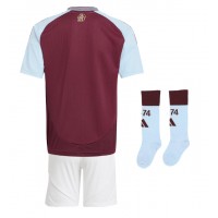 Camiseta Aston Villa Primera Equipación Replica 2024-25 para niños mangas cortas (+ Pantalones cortos)